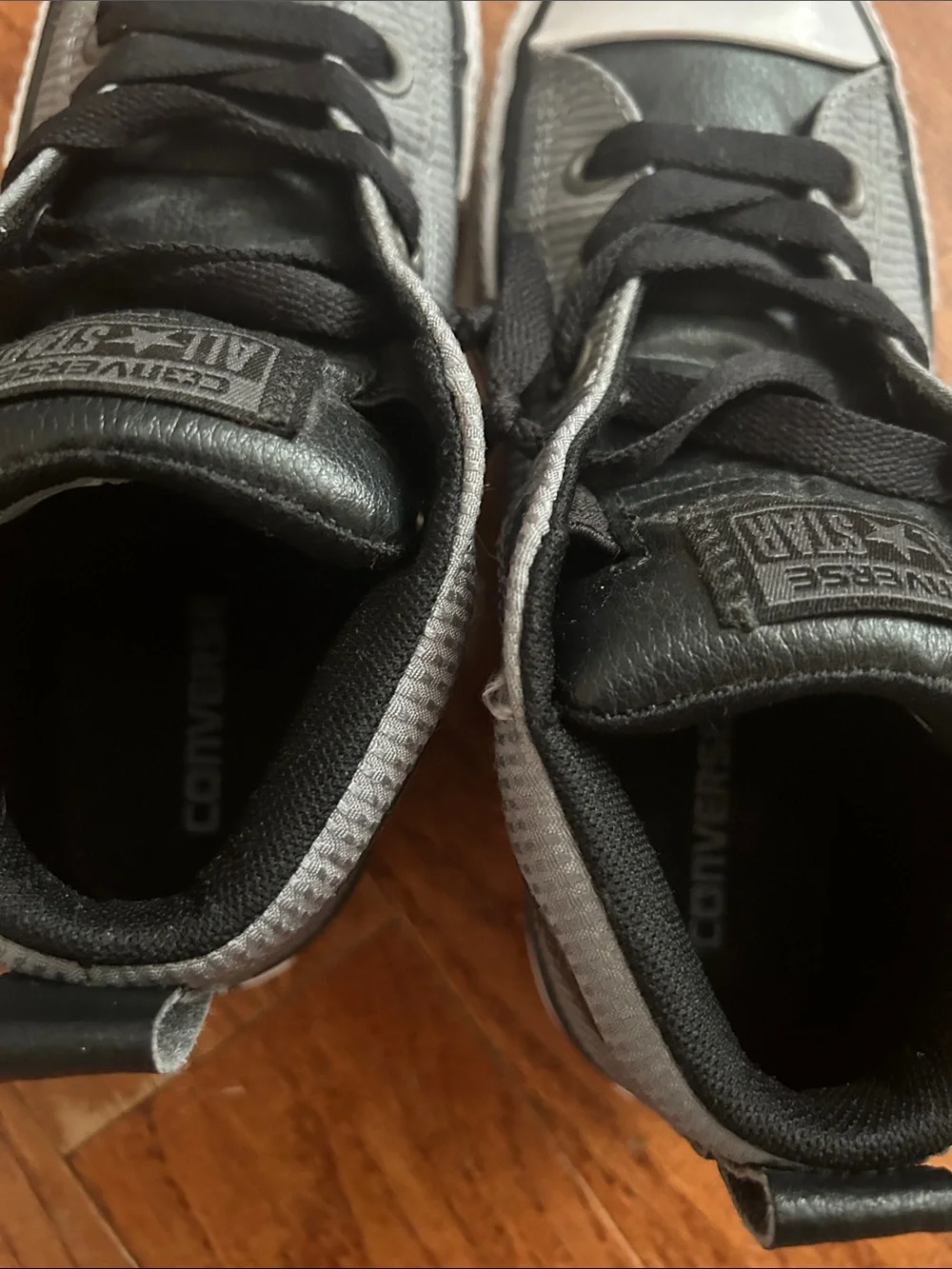 Converse Kids' Gray High-Top Sneakers with Black Accents